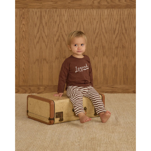 Baby Cru Pant || Brown Stripe