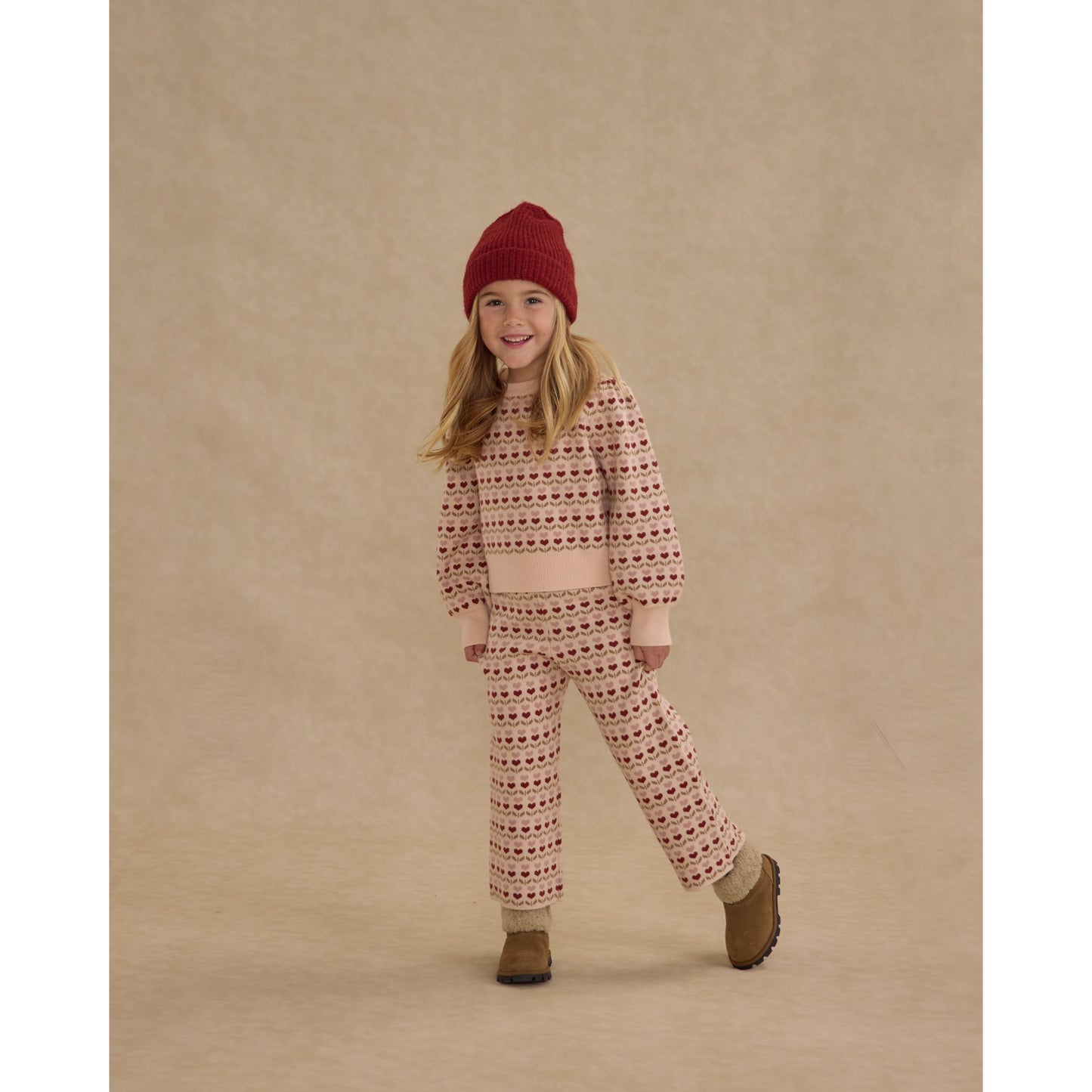 Jacquard Knit Set || Ruby Hearts