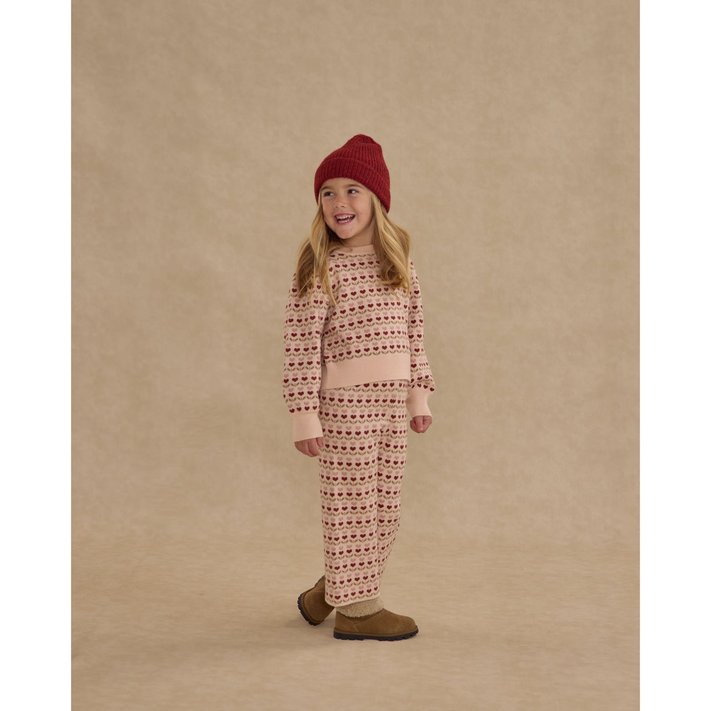 Jacquard Knit Set || Ruby Hearts