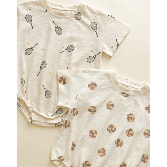 Relaxed Bubble Romper || Basketball