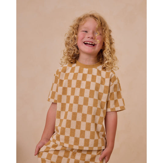 Relaxed Tee || Marigold Check