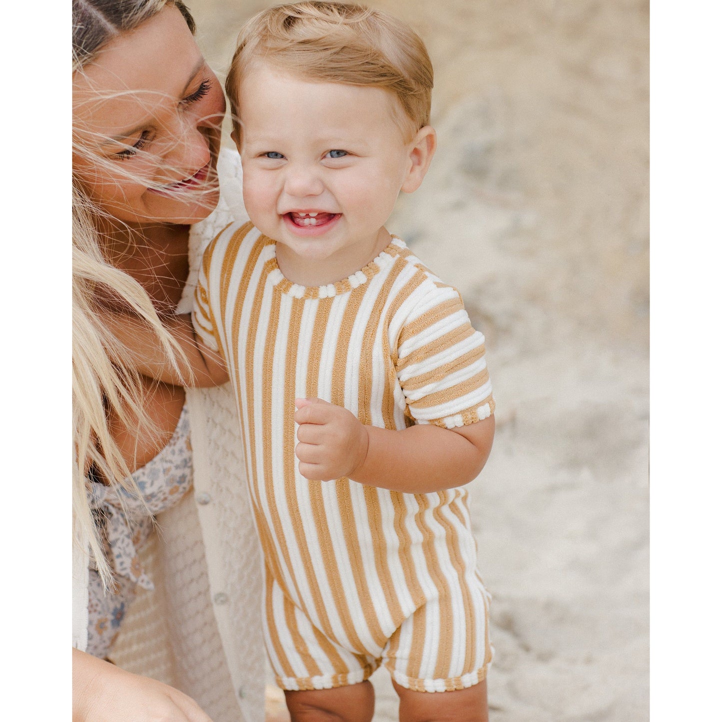 Shorty One-Piece || Marigold Stripe