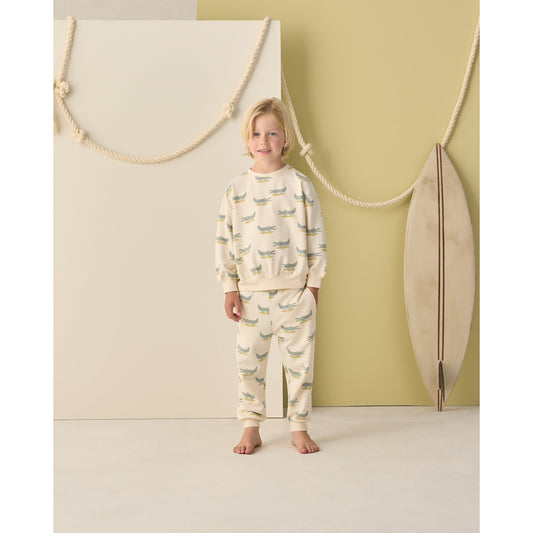 Relaxed Sweatshirt Alligators - Rylee + Cru | Kids Clothes | Trendy Baby Clothes | Modern Infant Outfits |