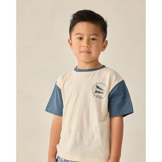 Contrast Short Sleeve Tee || Nautical Flag