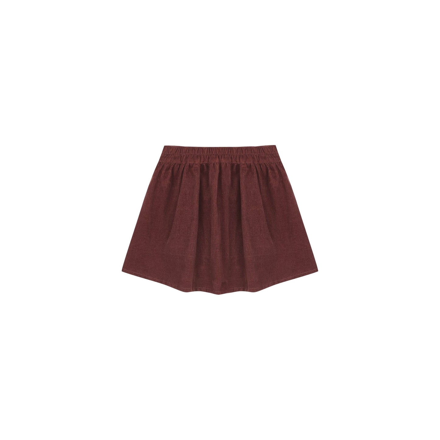 Button Front Mini Skirt || Burgundy