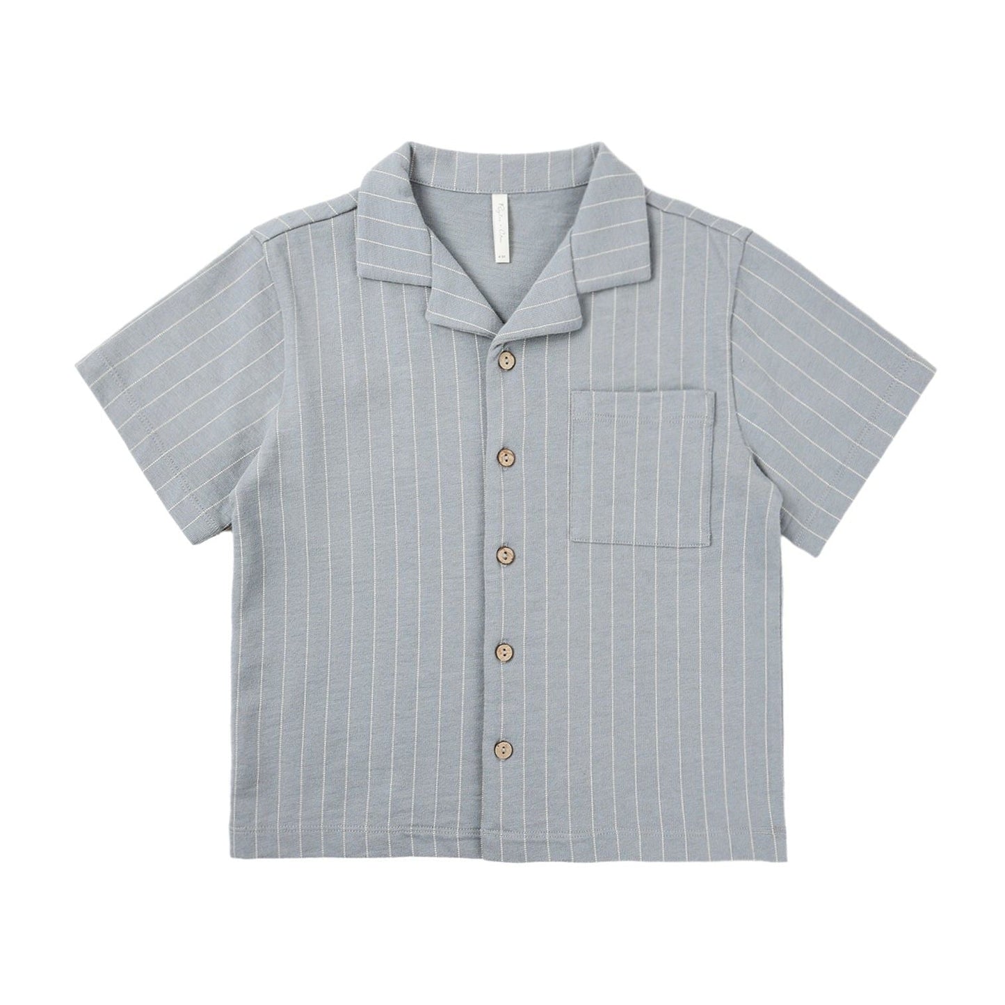 Lapel Collar Shirt || Blue Stripe