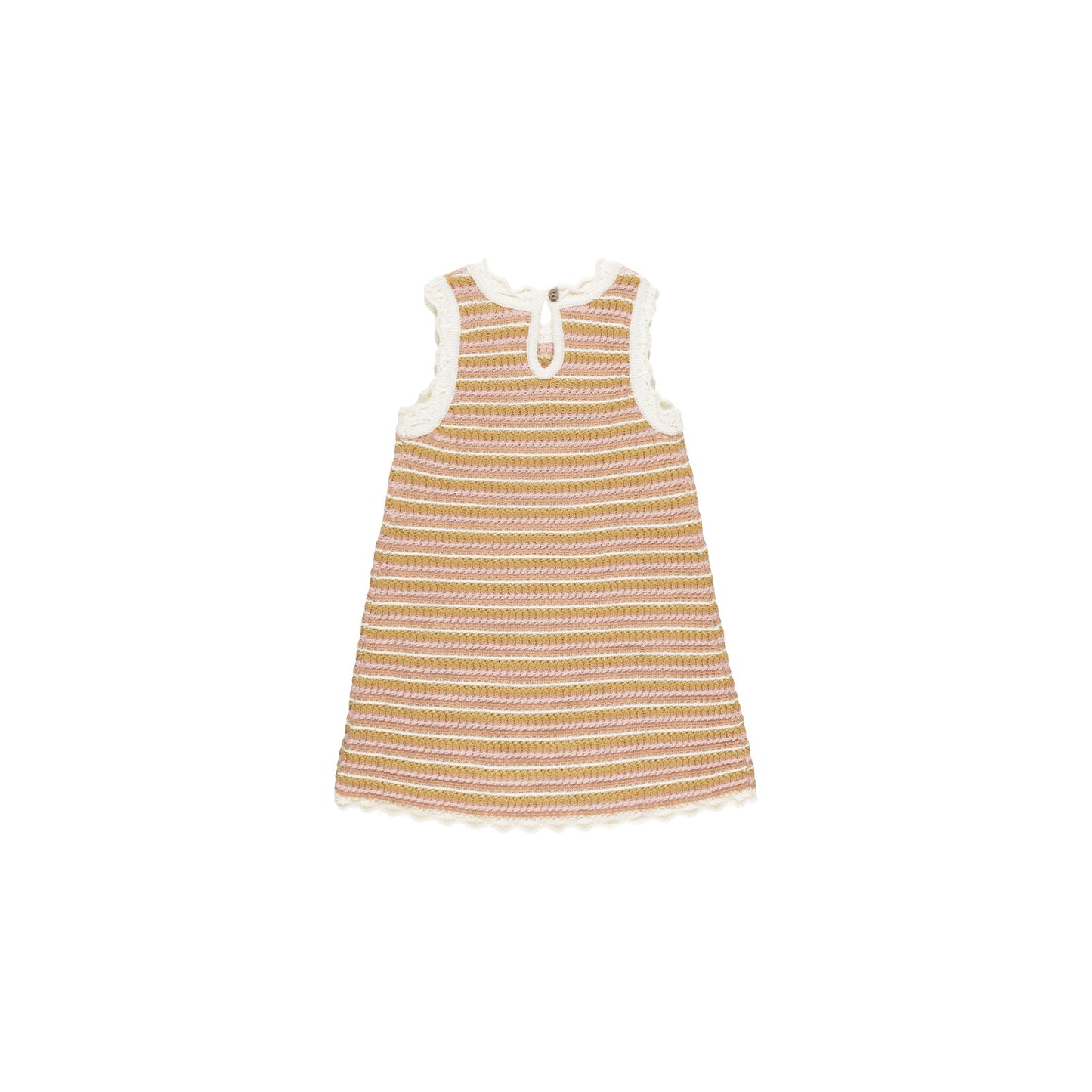 Crochet Tank Mini Dress || Pink Stripe