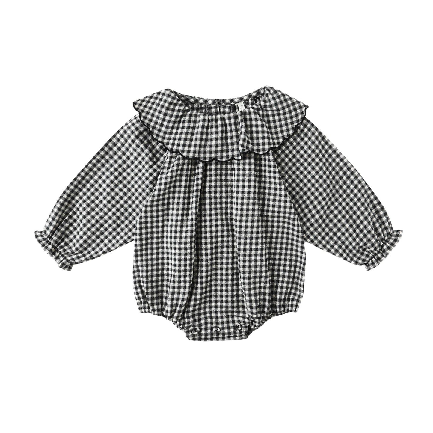 Colette Romper || Black Gingham