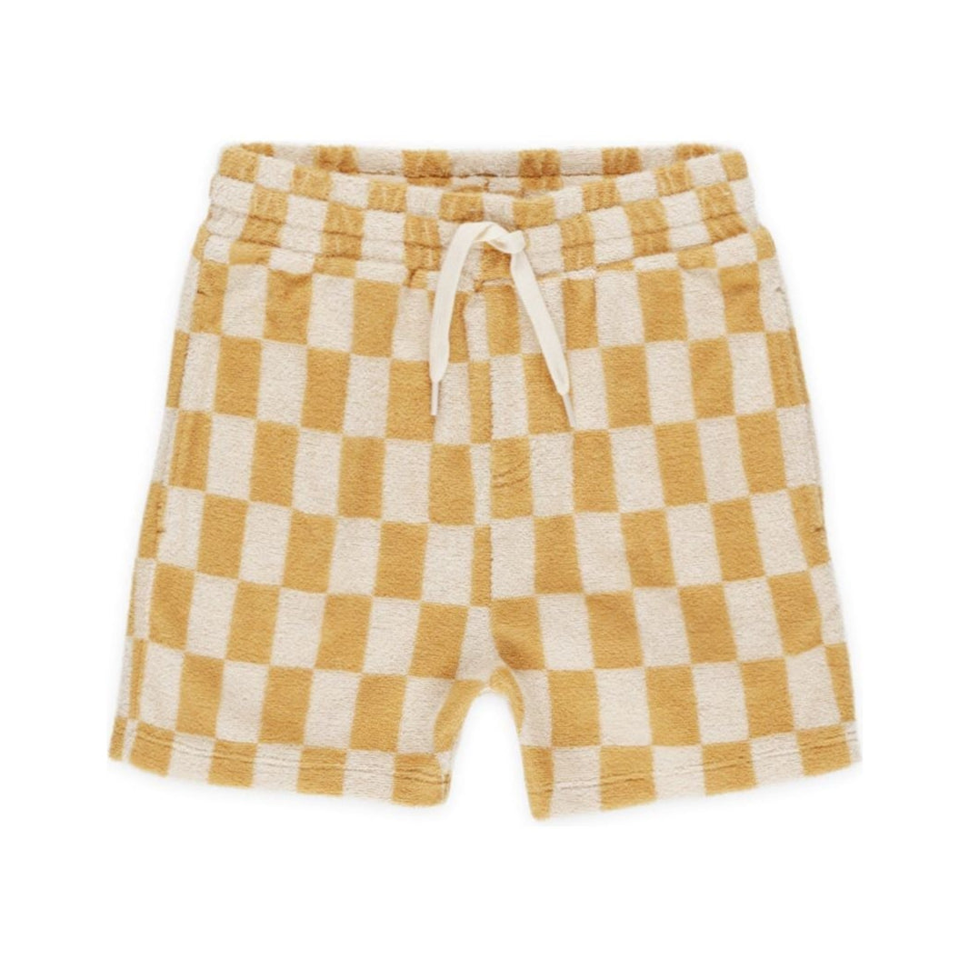 Terry Boys Short || Marigold Check