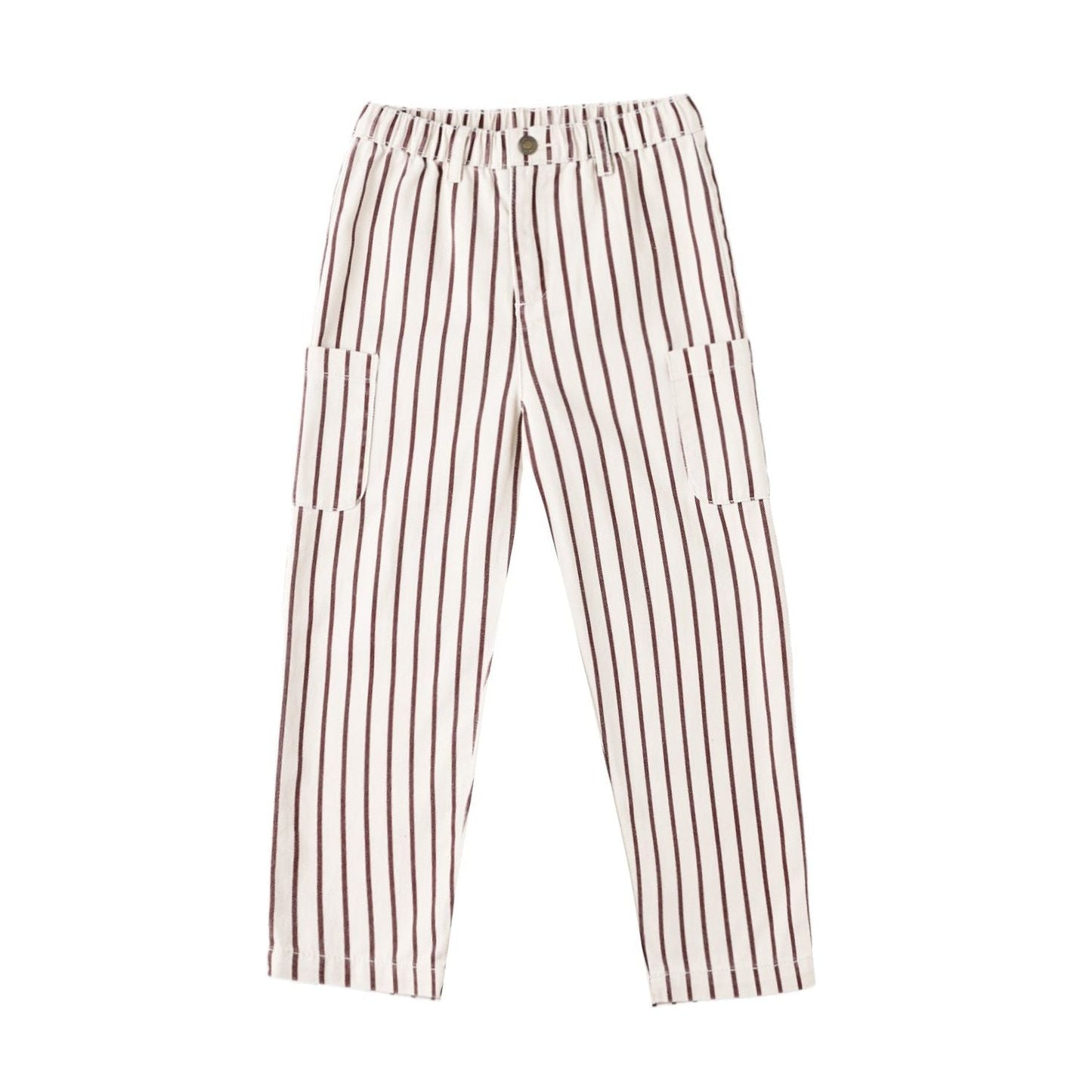 Relaxed Cargo Pant || Burgundy Pinstripe