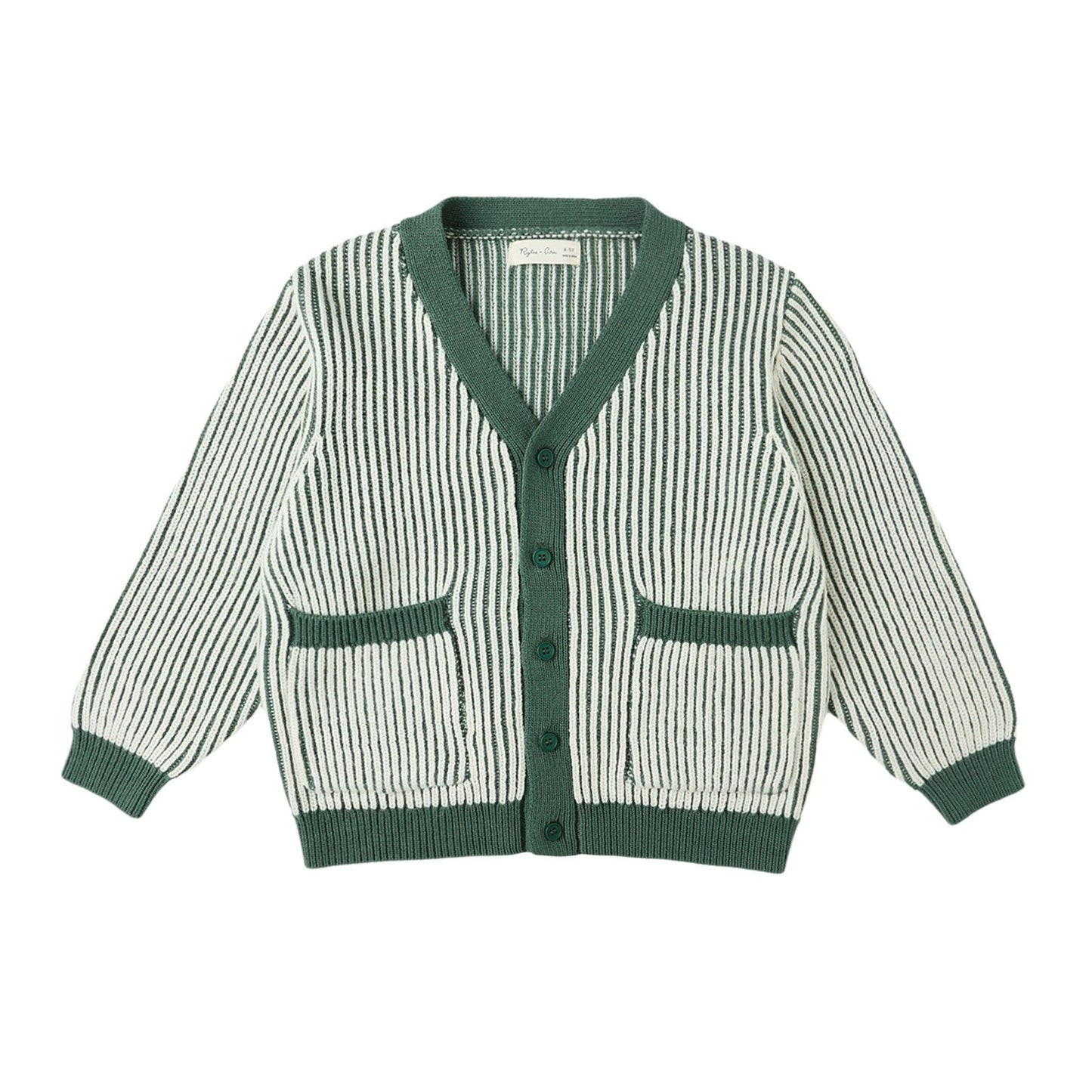 Haywood Cardigan || Green Stripe