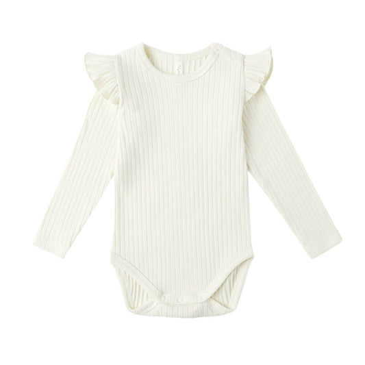 Shoulder Ruffle Bodysuit || Ivory