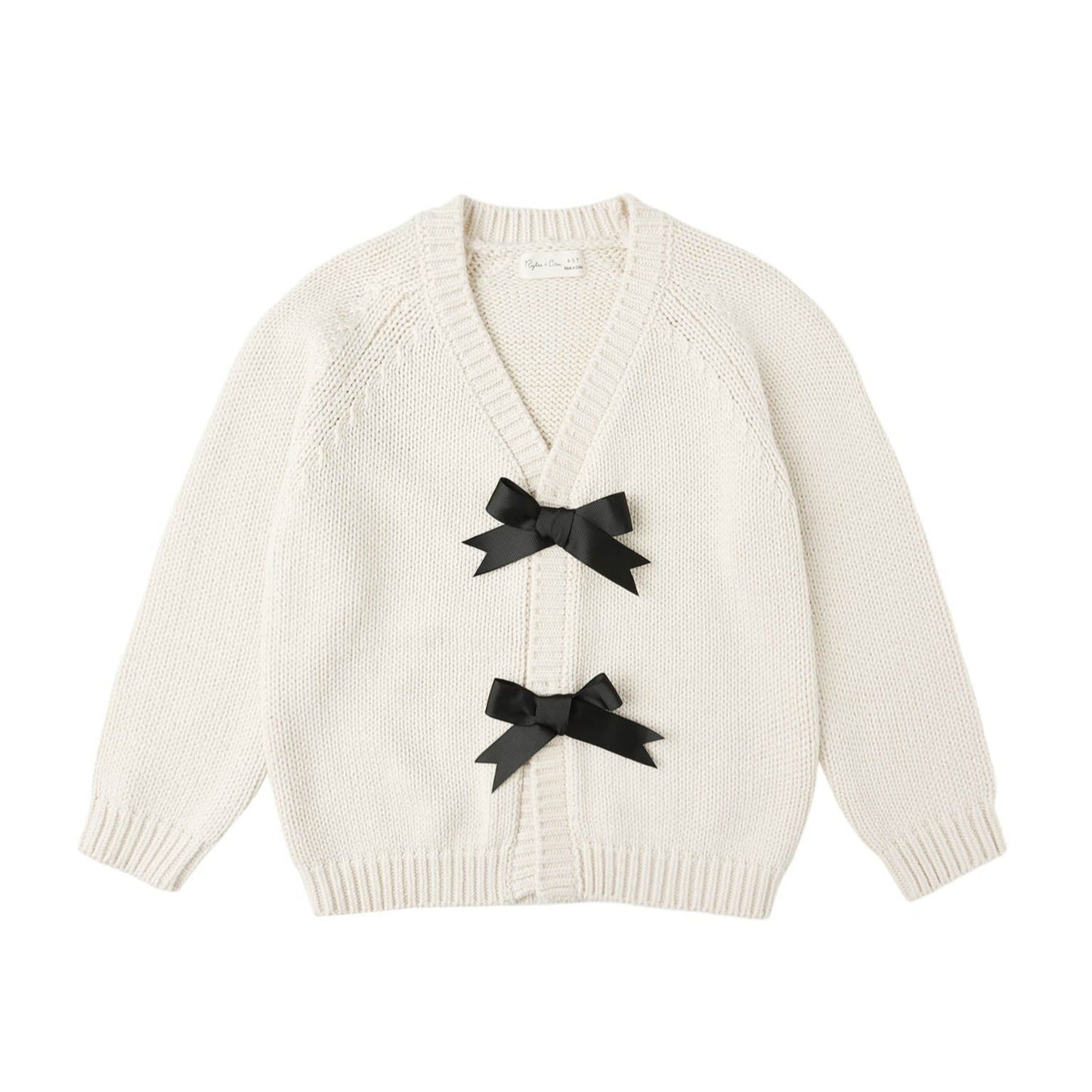 Bow Cardigan || Natural