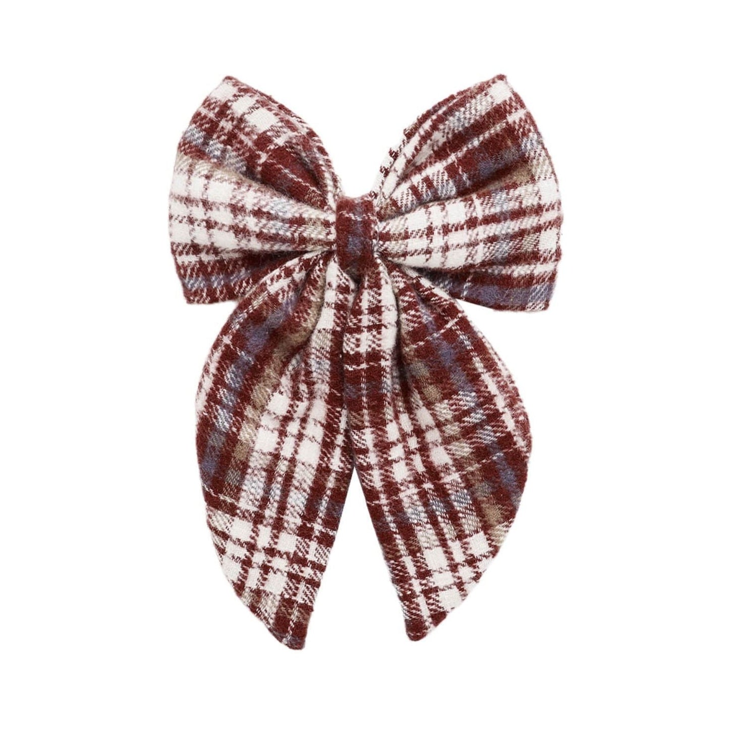 Oversized Bow | Burgundy Plaid