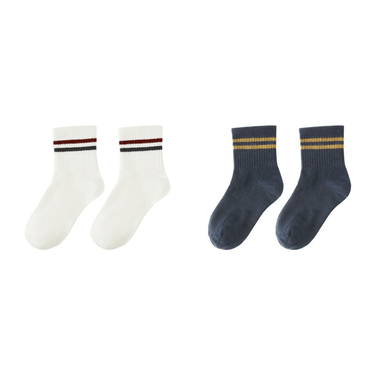 Stripe Socks, 2-pack | Ivory, Navy