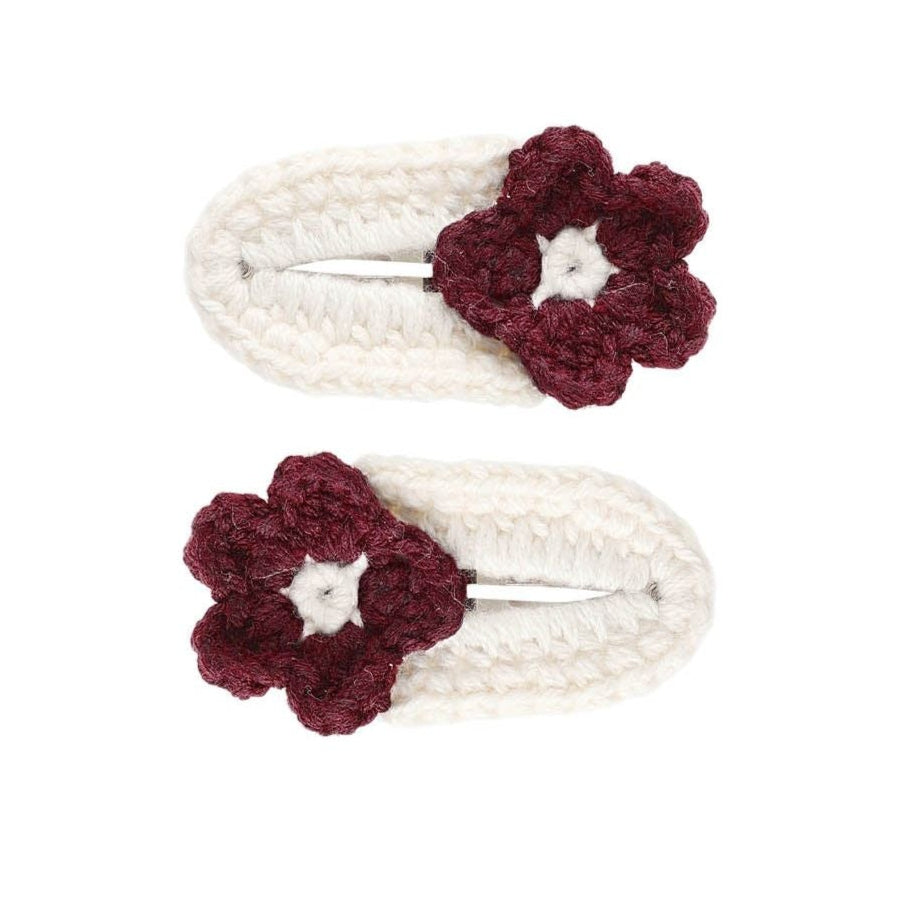 Crochet Clips | Burgundy