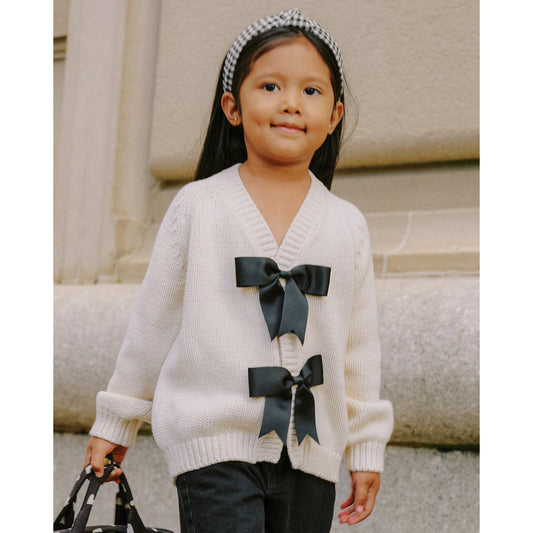 Bow Cardigan || Natural