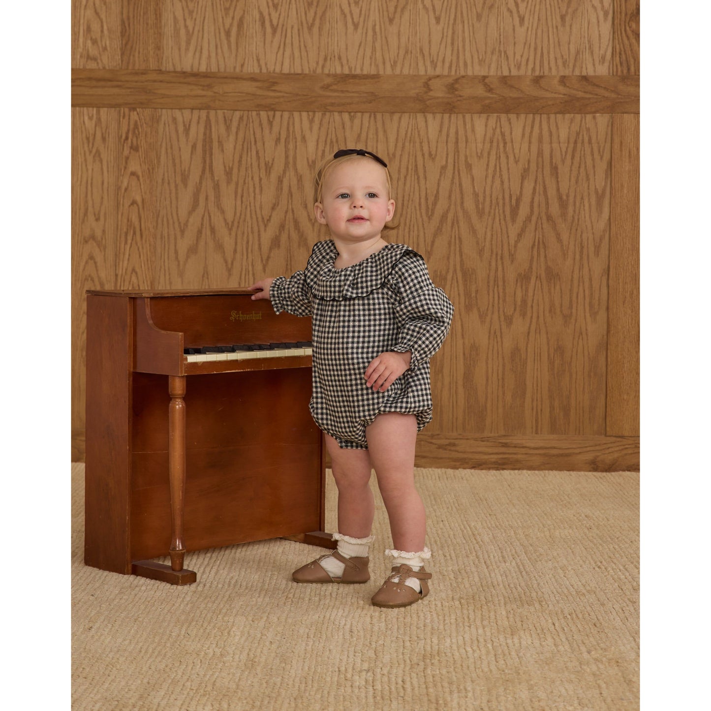 Colette Romper || Black Gingham