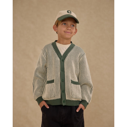 Haywood Cardigan || Green Stripe