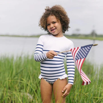 breton stripe rashguard one piece