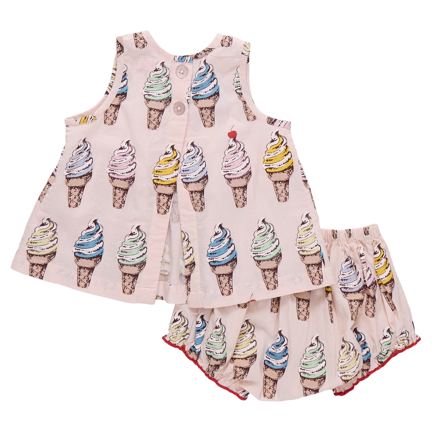 Baby Girls Jaipur 2-PC Set - Pink Soft Serve