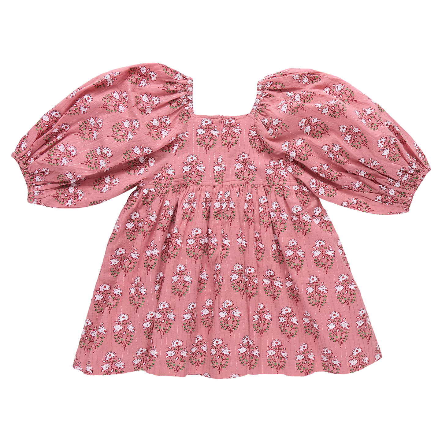 Girls Mary Barrett Dress - Pink Strawflower