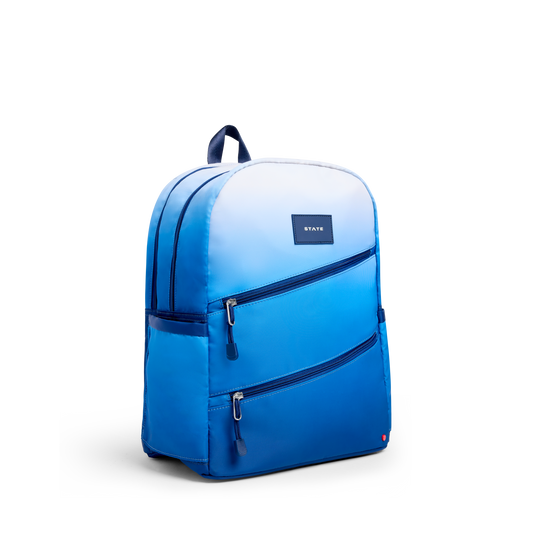 Kane Double Pocket Large Backpack - Blue Gradient Diagonal
