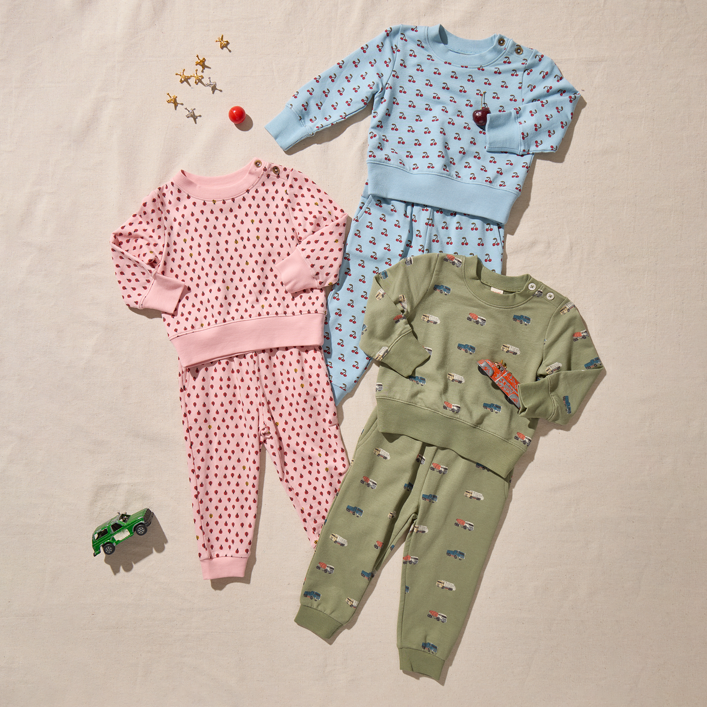 Baby Jax Jogger Set - Mini Ladybugs