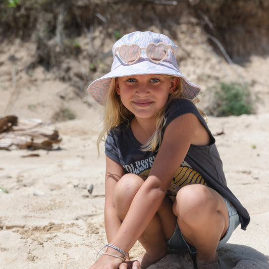 Wild One Bucket Hat - Pink/Seaglass