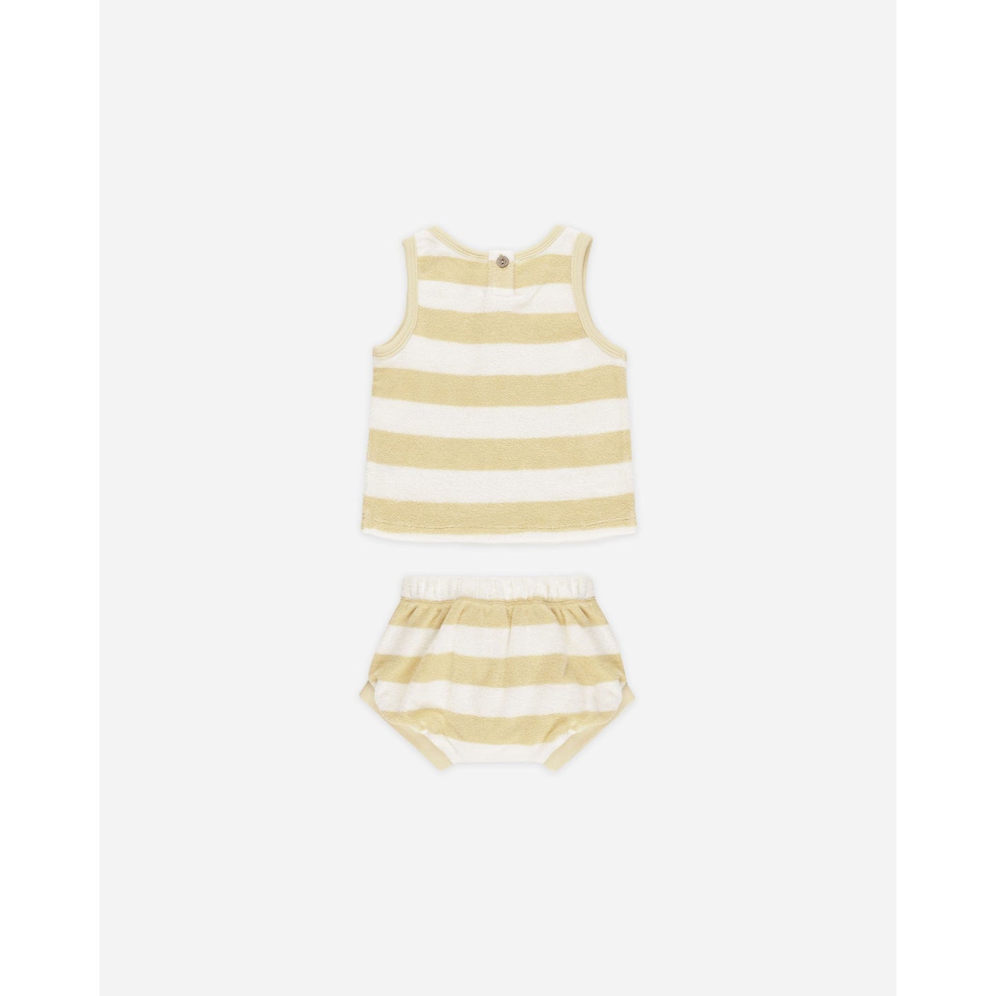 Terry Tank + Short Set || Yellow Stripe
