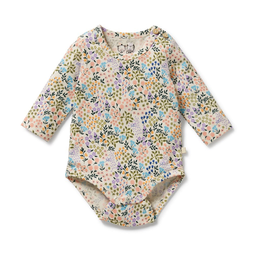 Tiny Bloom Organic Bodysuit by Wilson and Frenchy – made from organic cotton