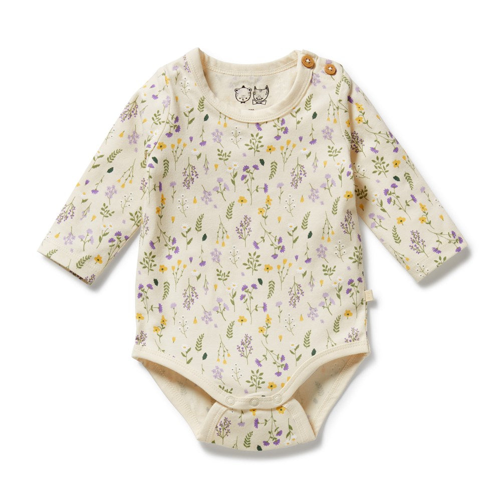 Bella Floral Organic Bodysuit by Wilson and Frenchy – made from organic cotton
