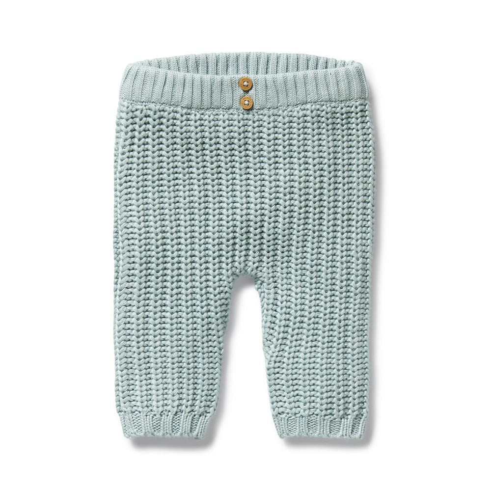Duck Egg Organic Knitted Legging by Wilson and Frenchy – made from organic cotton
