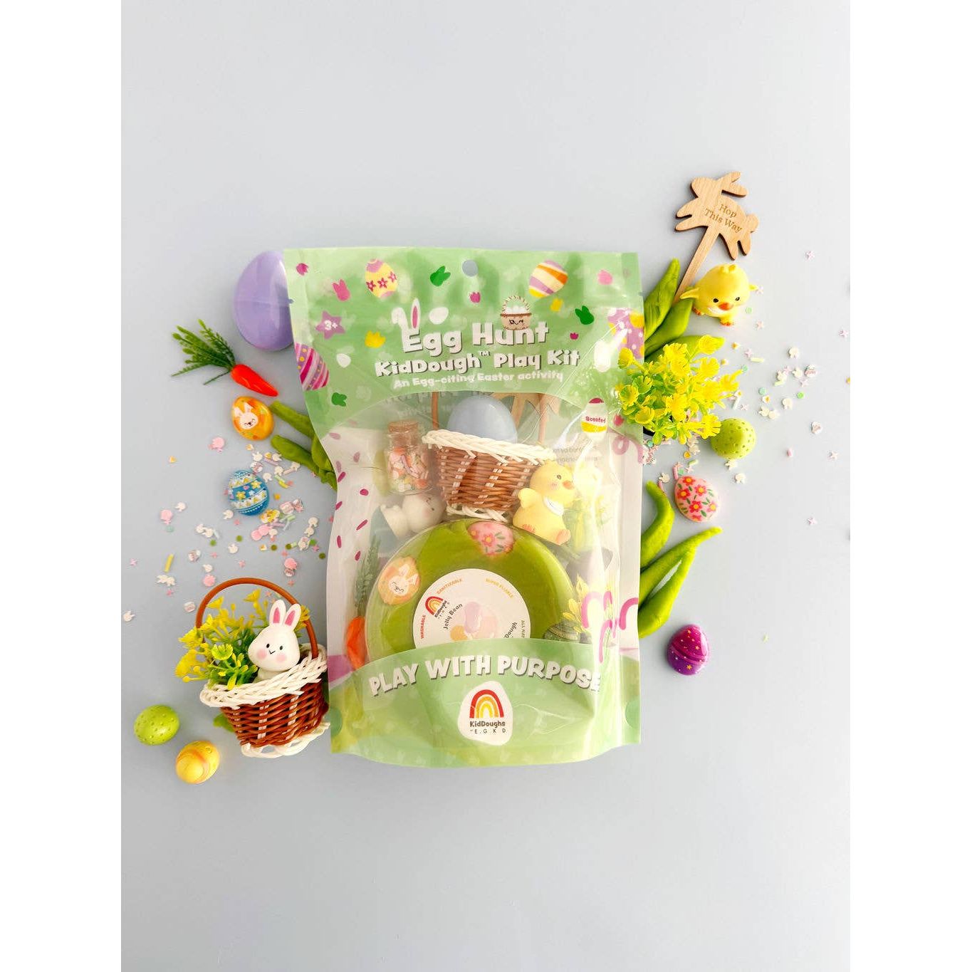 Earth Grown KidDoughs (KidDoughs by EGKD) - Egg Hunt KidDough Play Kit