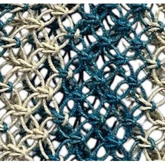St Jean Jute Beach Tote "Beach": Blue / OS