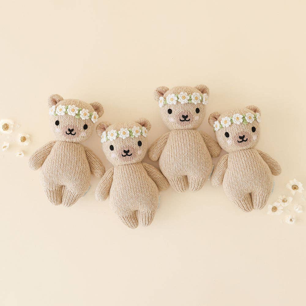 cuddle+kind - Baby honey bear (ivory floral)