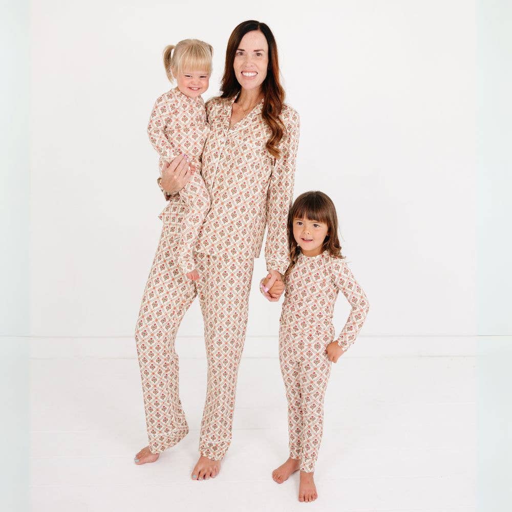 Holly Trellis Bamboo Kids Pajama Set
