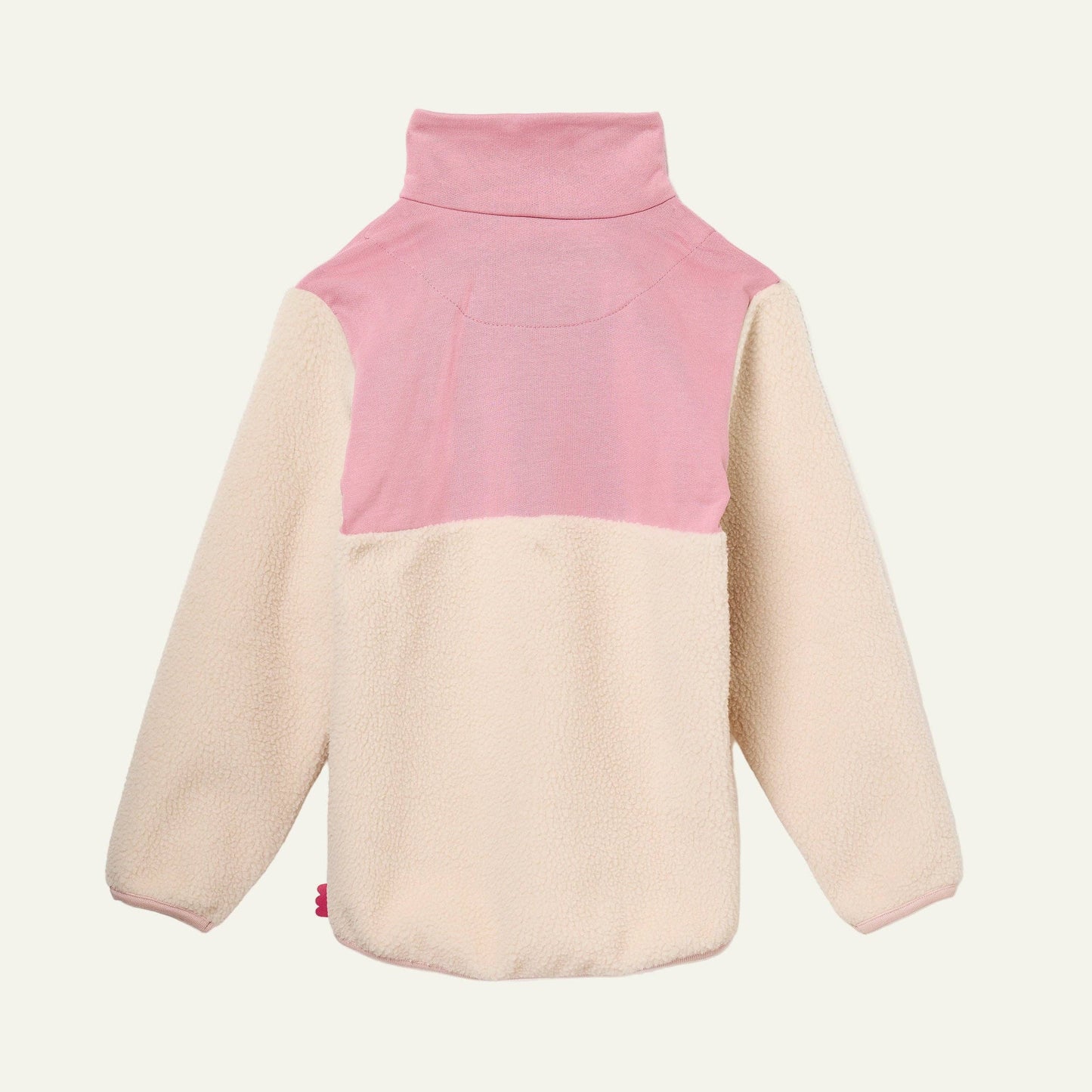 Recycled Cotton and Sherpa Pink ZipUp