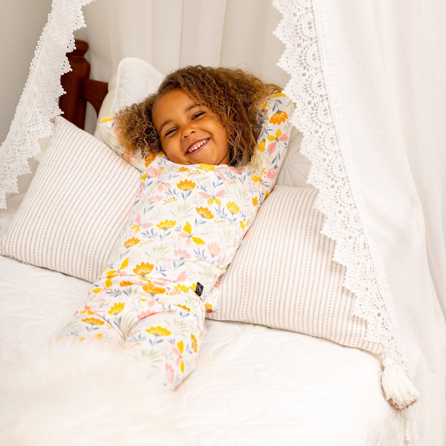 Big Kid Pajama - Butterfly Floral