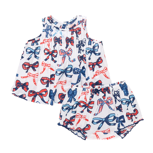 Jaipur 2-Piece Set - Red White and Bows
