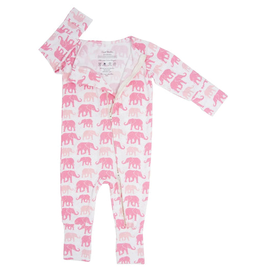 Convertible Romper -  Pink Elephants