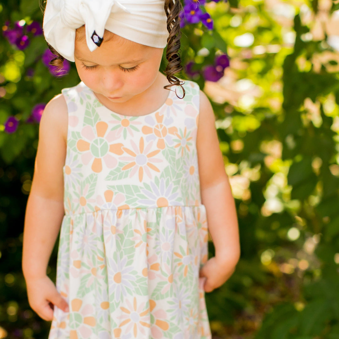 Crescent Moon Dress - Groovy Flowers
