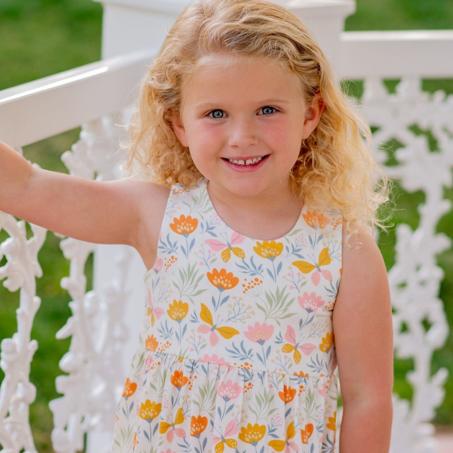 Crescent Moon Dress - Butterfly Floral