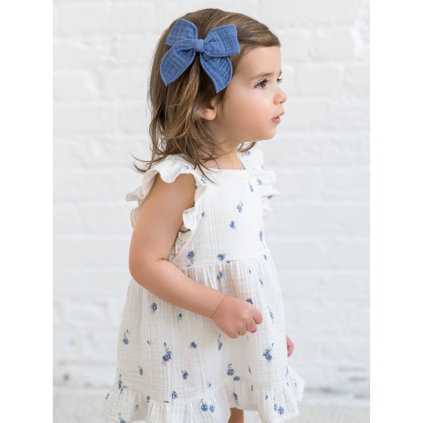 Organic Baby & Kids Jane Muslin Dress - Elena Floral / Lilla