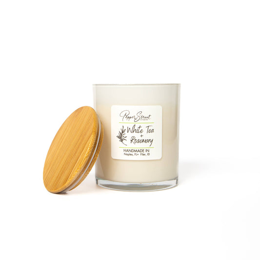13 oz Soy Candle + Wood Wick: Spa Haven