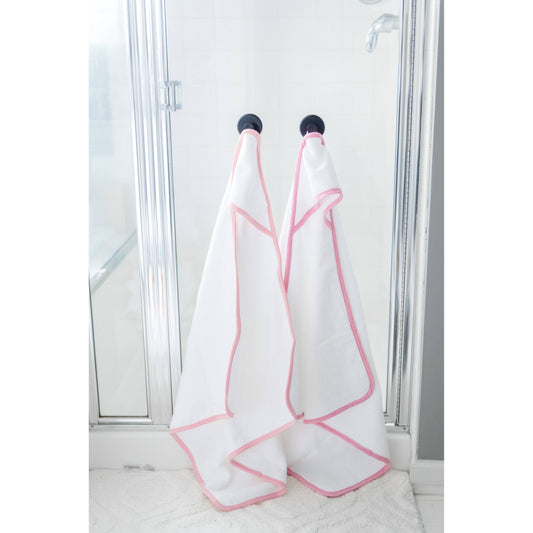 Hooded Terry Bath Towel | Light Pink