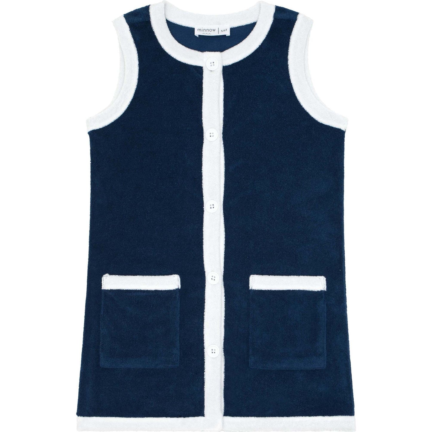 girls navy french terry dress