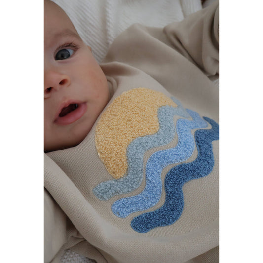 Sunset Bubble Romper: Beige