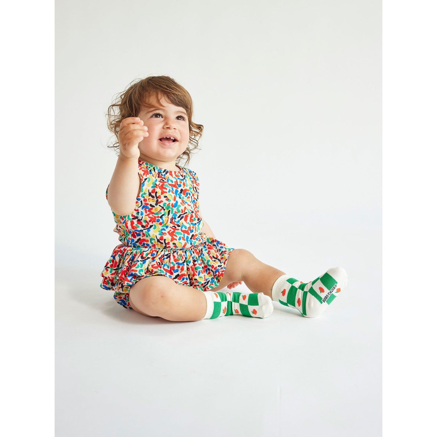 Baby Confetti All Over Ruffle Woven Romper