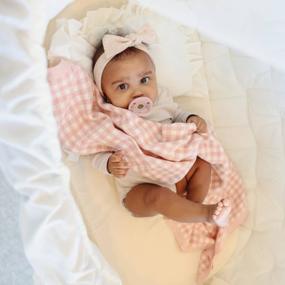 Swaddle Baby Blanket - Plaid: Beige